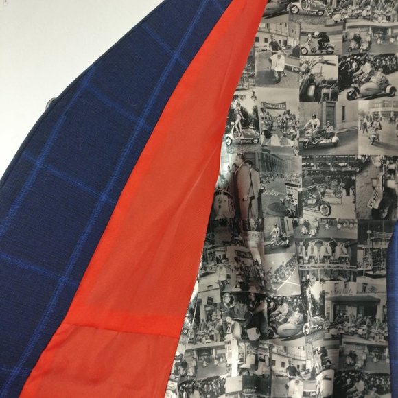 Dress Vest, Blue/Black Checkered Vest, Formal Shirt Vest 36R - Picture 10 of 14